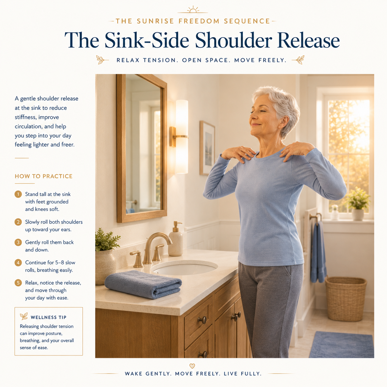 morning motion magic: simple 30 second wake up rituals for easier movement, stronger confidence, and greater independence after 60