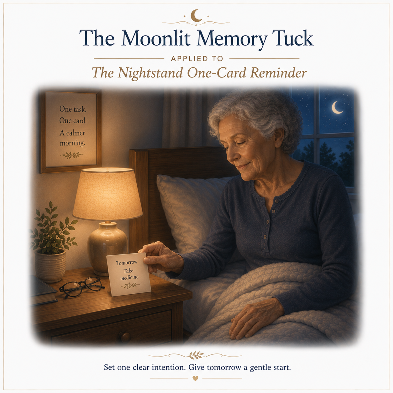 the nightstand memory reset: simple 30 second evening rituals for calmer sleep, clearer mornings, and more confident recall