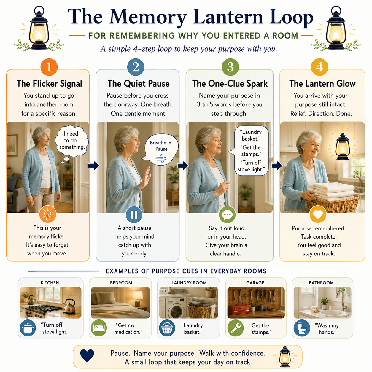 the memory lantern, simple 30 second habits to remember names, find misplaced things, and feel like yourself again