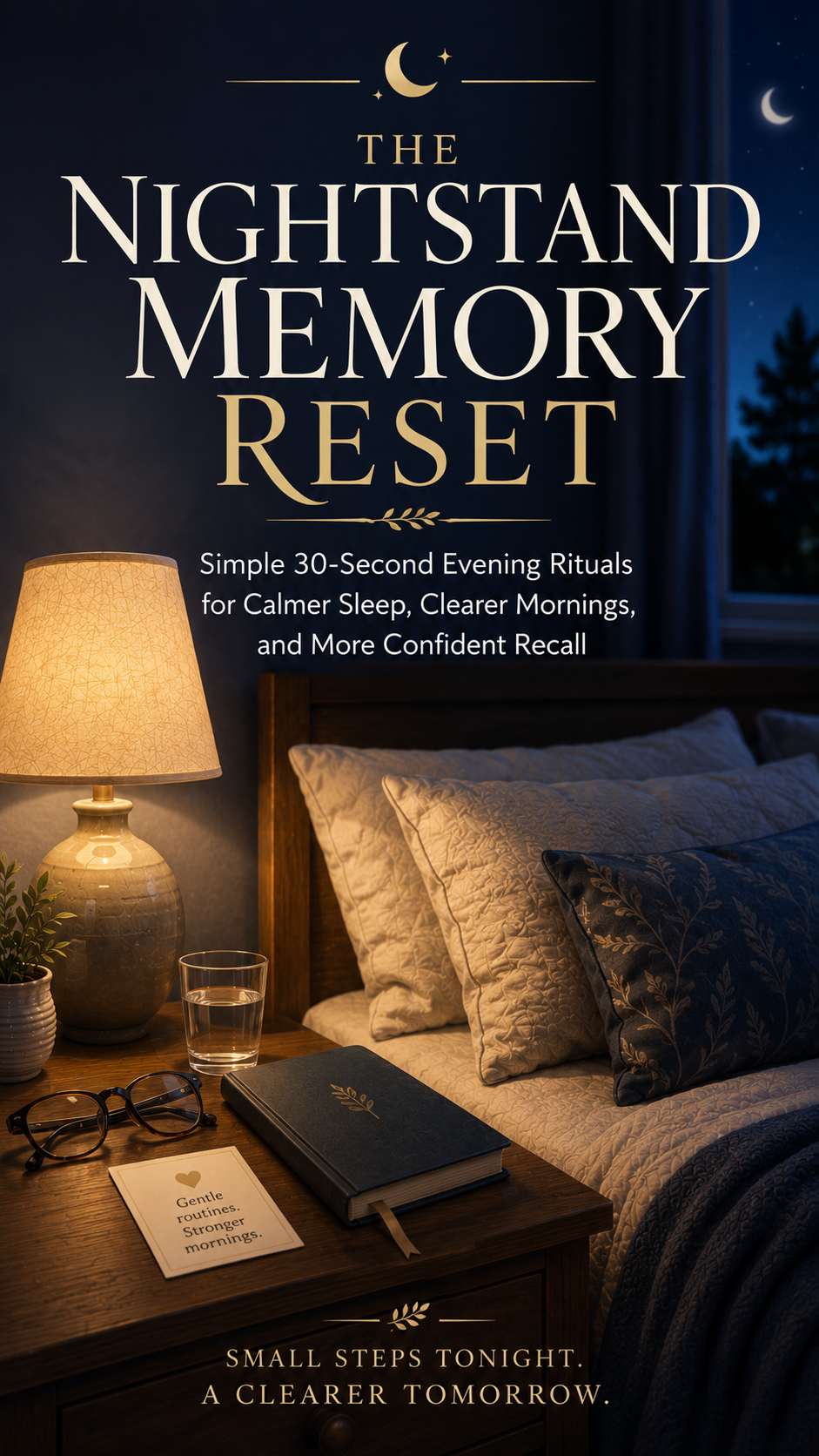 the nightstand memory reset: simple 30 second evening rituals for calmer sleep, clearer mornings, and more confident recall