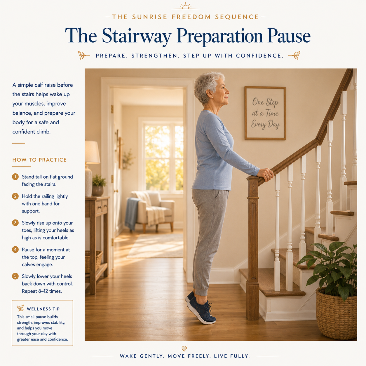 morning motion magic: simple 30 second wake up rituals for easier movement, stronger confidence, and greater independence after 60